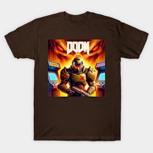 Doom Guy hanging out at the local arcade. T-Shirt